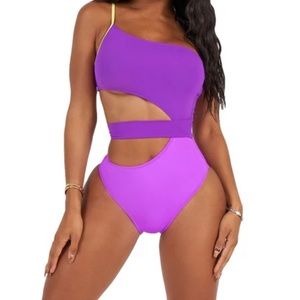 2 toned Purple Swimsuit